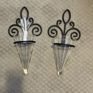 Black and Clear Wall Sconces